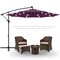 Best Choice Products 10ft Solar LED Offset Hanging Outdoor Market Patio Umbrella w/ Adjustable Tilt